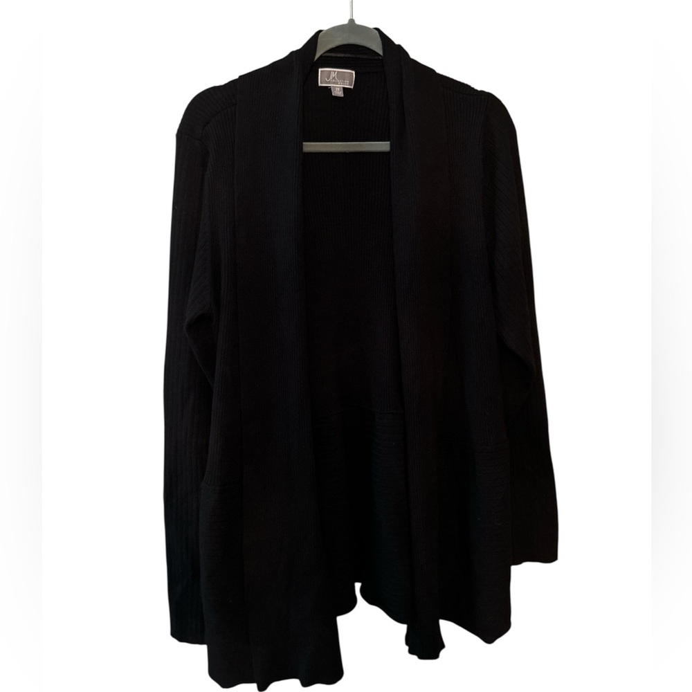 JM Collection Black Cardigan Sweater